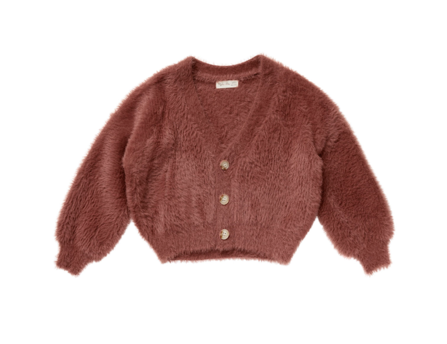 Ruby Boxy Crop Fuzzy Cardigan | Rylee + Cru