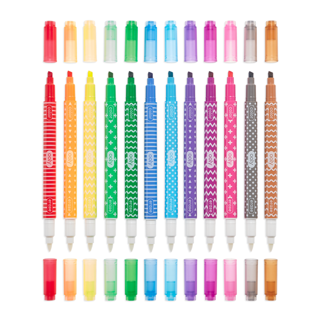 21 Colors Double Line Contour Colored Paint Marker Set Highlighter Outline  Marker for Scrapbooking Bullet Diary Poster Gift Card