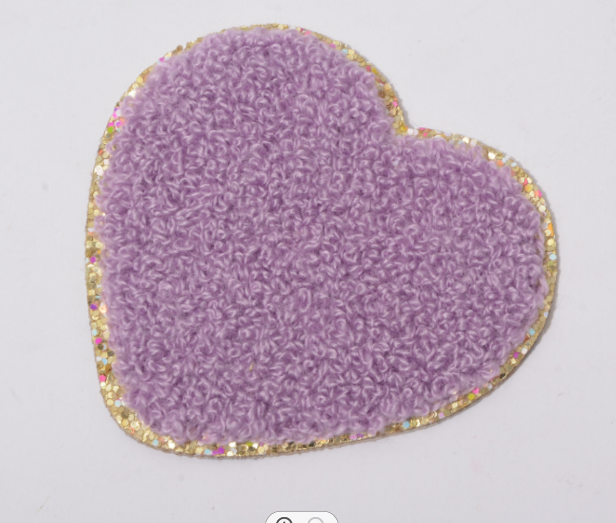 Fuzzy Pink Chenille Heart Patch