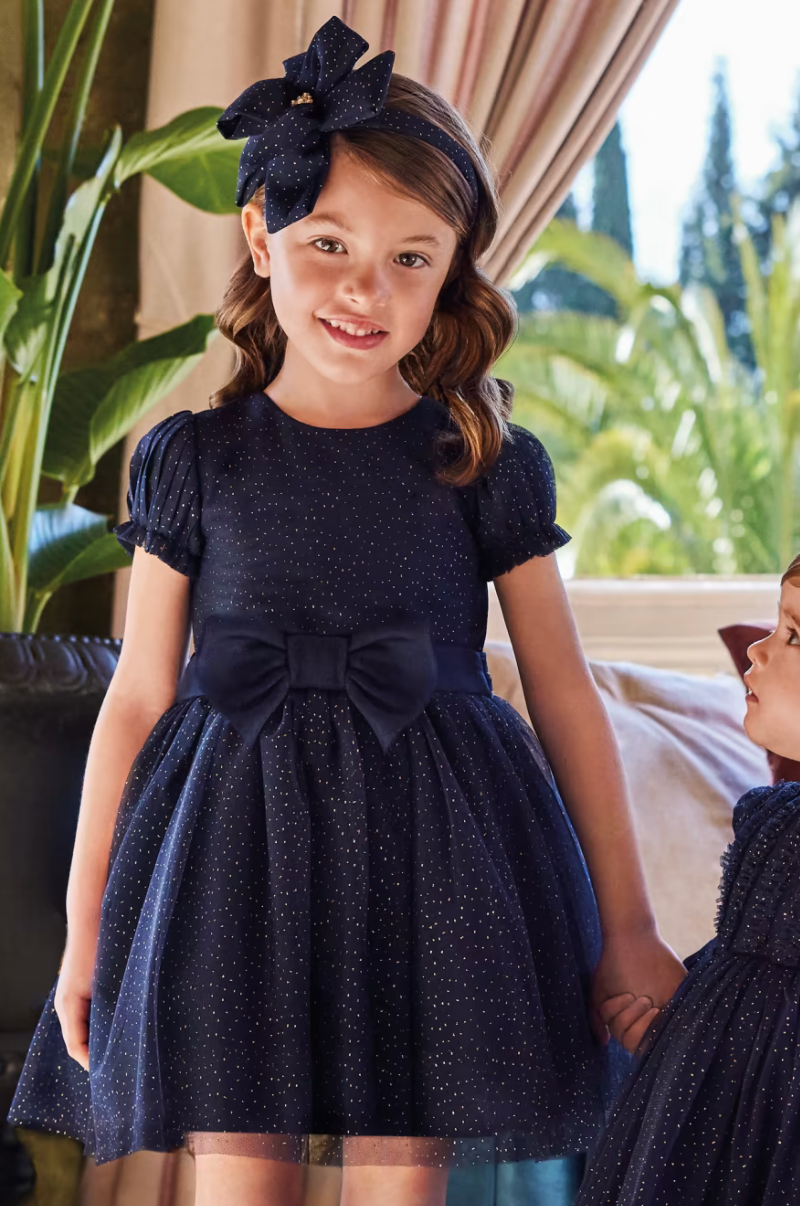 Navy Glitter Tulle Dress | Abel & Lula – the blue béret