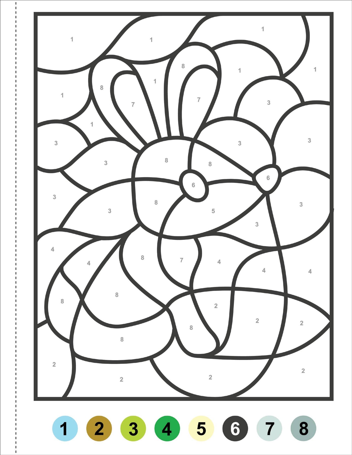 Color By Number Animals Coloring Book