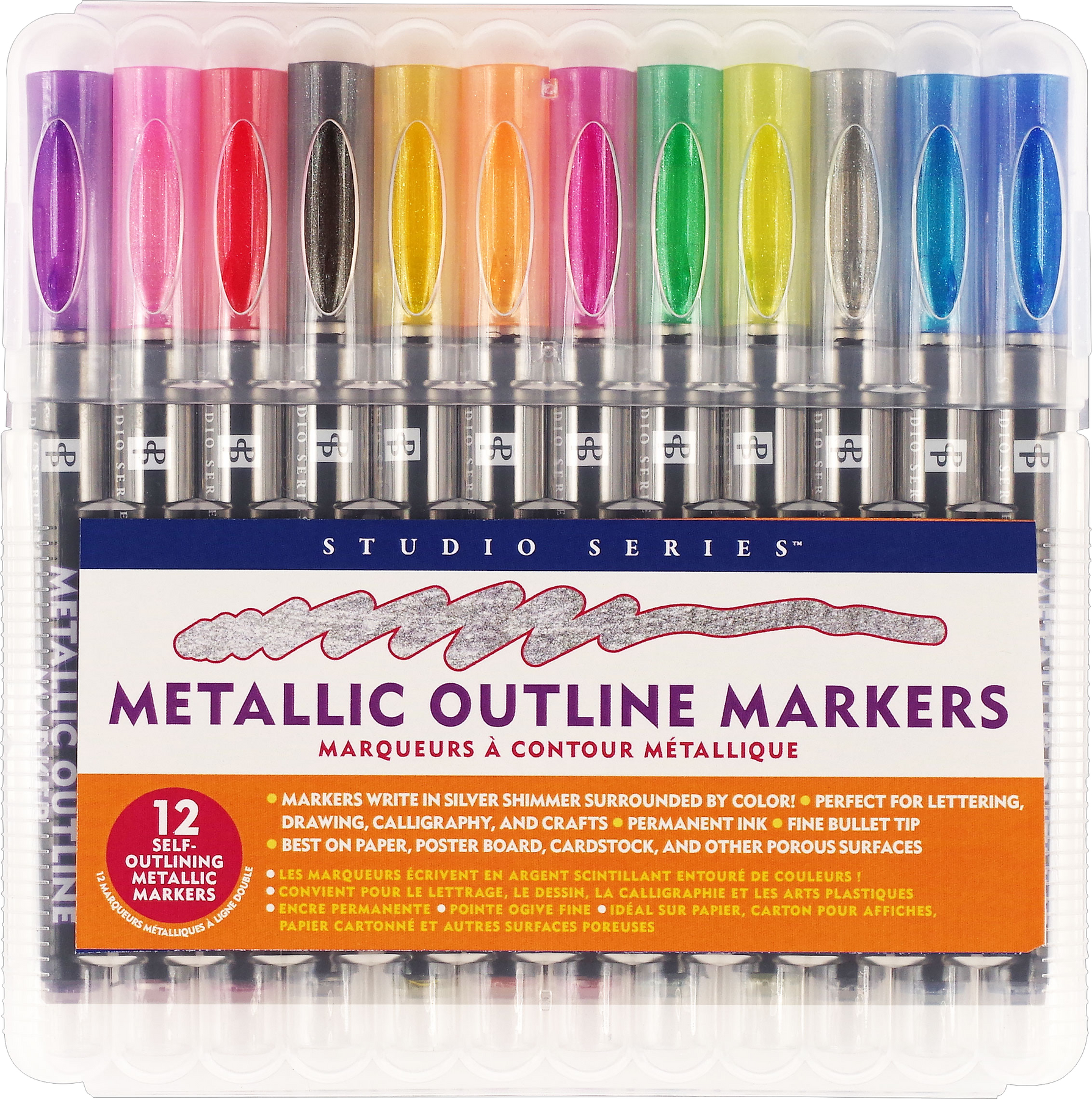 Silver Linings Outline Markers - Set of 6 by OOLY