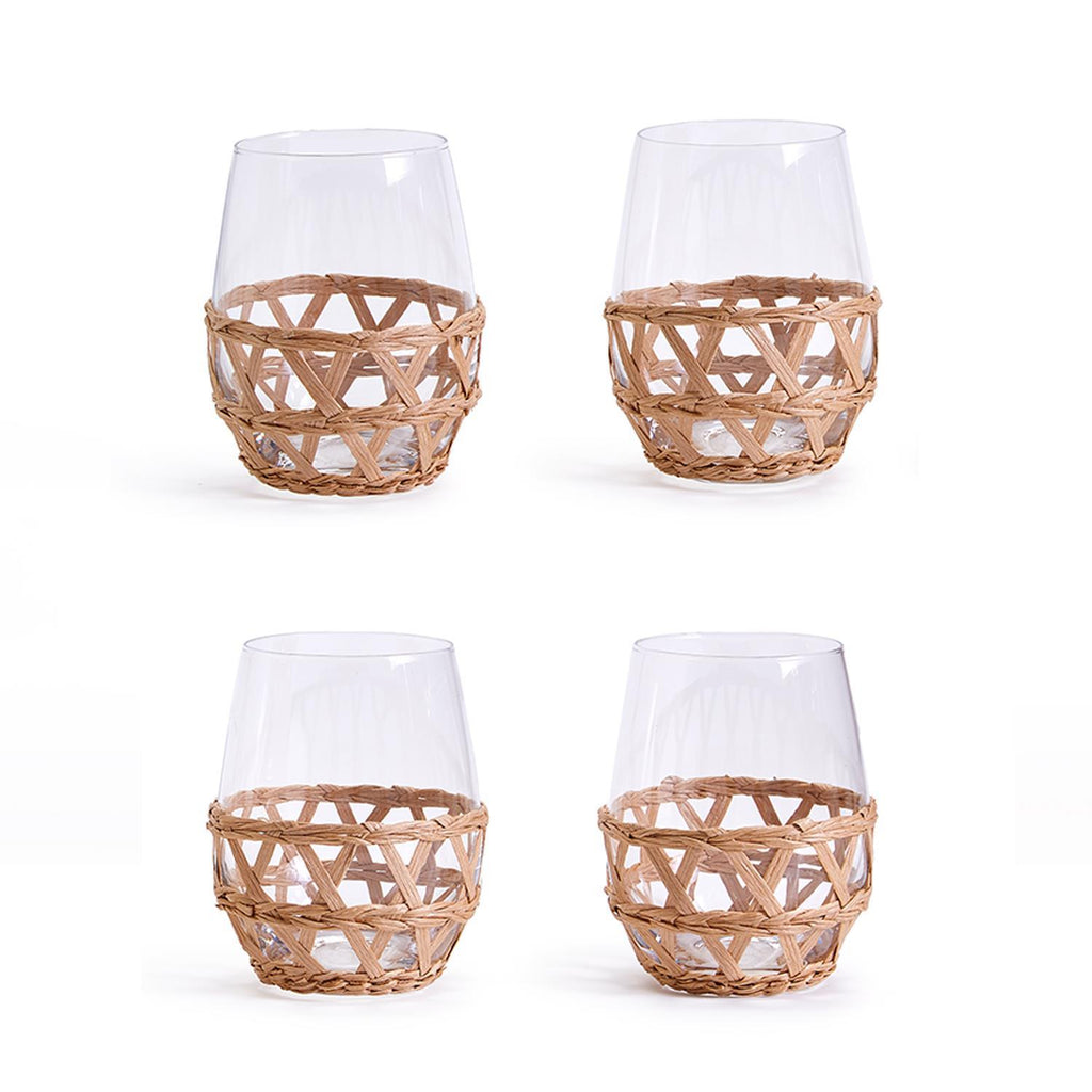 Lattice Stemless Wine Glass