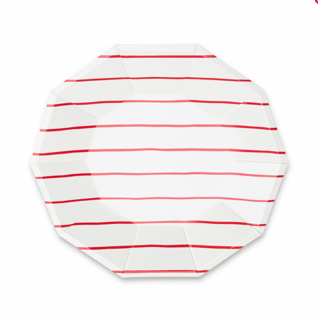 Frenchie Striped Candy Apple Plates – the blue béret